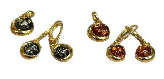 Modern halvmåne Amber set